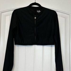 UV Skinz Black Zippered Women's Swim Top